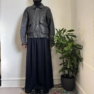 Vintage 90s WINLIT Distressed Leather Bomber Jacket size M